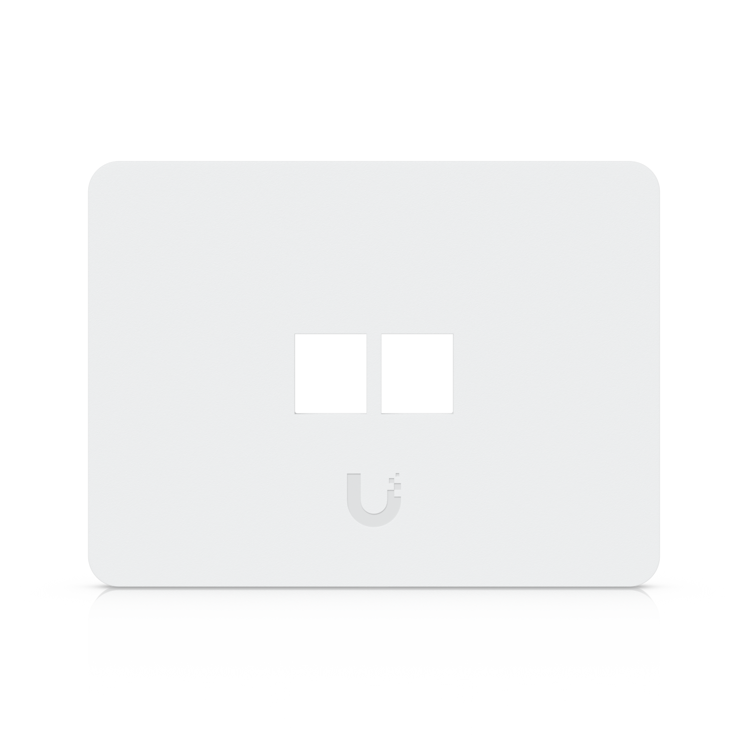 Ubiquiti UACC-WP-Keystone-H-2P horizontal 2-port keystone wall plate front view