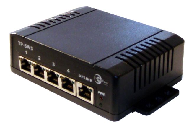 Tycon Power TP-SSW5-NC - 12-56V 5 port High Power (2A/port) POE 10/100BASET switch