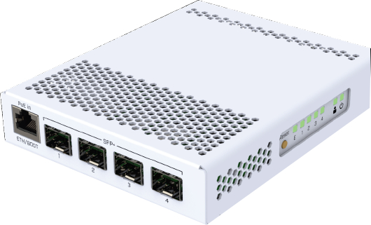 MikroTik CRS305-1G-4S+IN 4 x 10G SFP+ and 1Gigabit Ethernet Ports Dual DC Inputs and POE