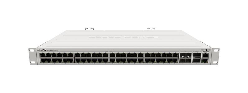 MikroTik CRS354-48P-4S+2Q+RM 750W 48 Port Gigabit switch 4 x SFP+ cages 2 x 40G QSFP+ 1U rackmount Dual boot