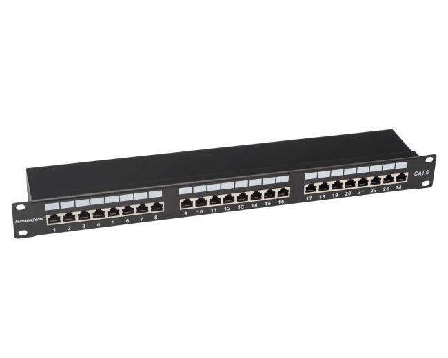 Platinum Tools 668-24C6S 24 Port Cat6 Shielded Patch Panel