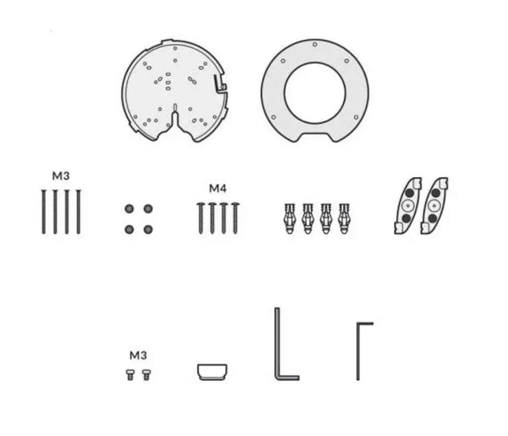 Ubiquiti Unifi-AP-L-Mounting-Kit Suit UAP-AC-PRO, U6-Pro, U7-Pro, U6-LR Mounting Kit