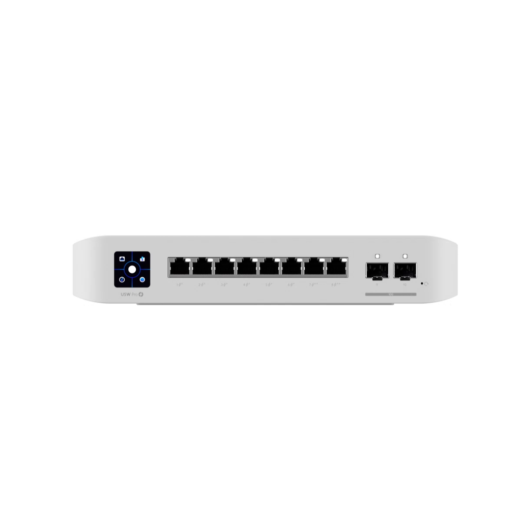 Ubiquiti USW-Pro-8-POE Professional 8 PoE UniFi Gigabit Switch with PoE++, Layer3 Features and SFP+ - 2Yr Warr