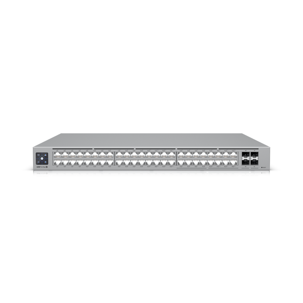 Ubiquiti USW-Pro-Max-48-POE UniFi A 48-port, Layer 3 Etherlighting™ switch with 2.5 GbE and PoE++ output