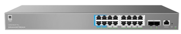 Grandstream GWN7802P Pro Enterprise Layer 2+ Managed  PoE Network Switch, 16 x GigE, 2 x SFP+, 250 Watt PoE++