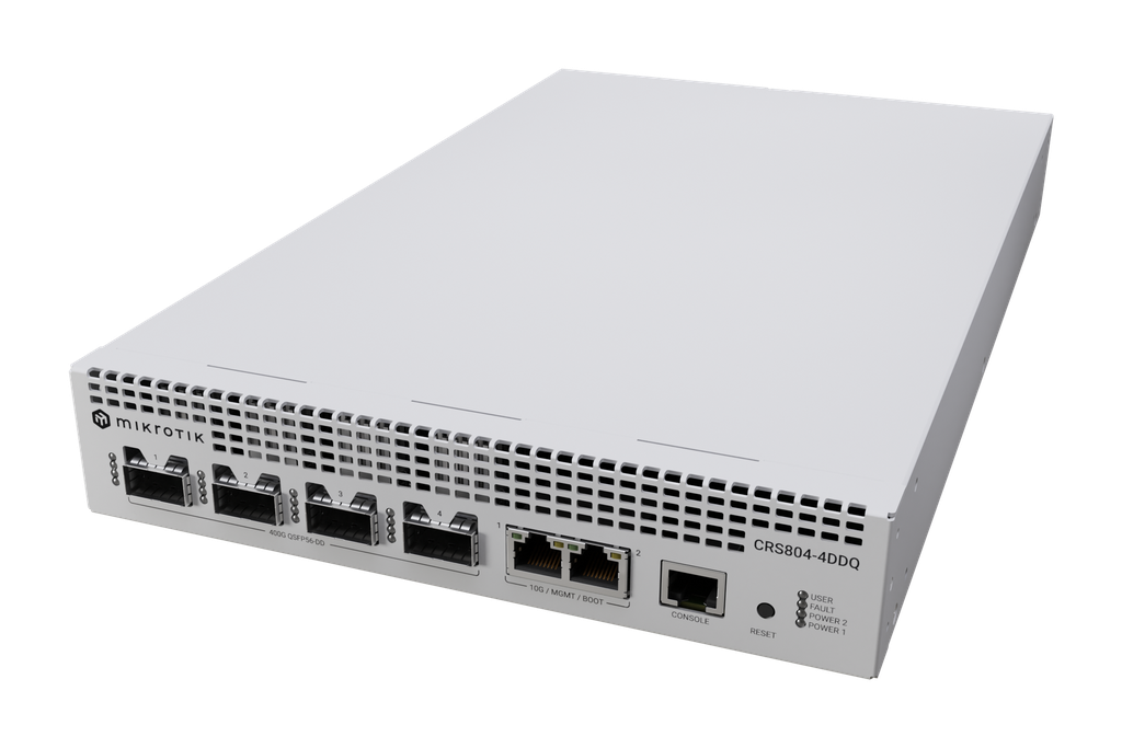 Mikrotik CRS804-4DDQ-hRM 4 x 400G DD QSFP56 2 x 10G Ethernet