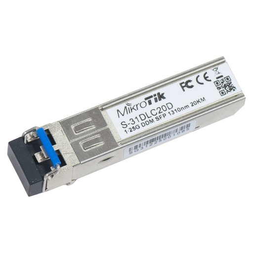 [S-31DLC20D] MikroTik S-31DLC20D SFP module 1.25G SM 20km 1310nm