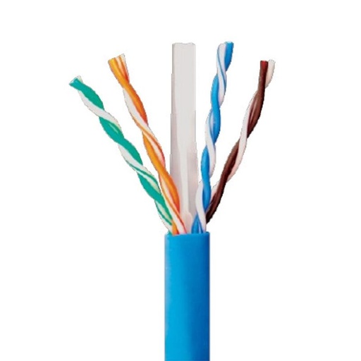 [BEL601006U305M] Belden Cat 6 LAN Cable with Solid Conductors 305m Pull Box - BLUE