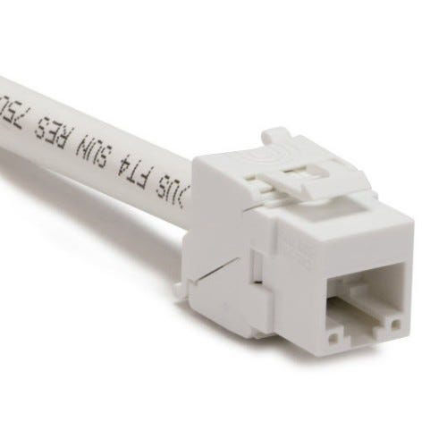 [PLT-752WH-1] Platinum Tools 752WH-1 Keystone Cat6A UTP White Tool-less