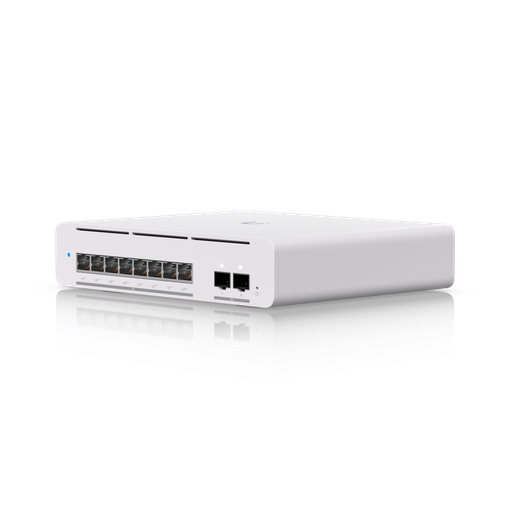 [USW-Pro-XG-8-PoE] Ubiquiti USW-Pro-XG-8-PoE UniFi Professional-grade 8-port, Layer 3 Etherlighting™ PoE++ switch with (8) 10 GbE (2) 10G SFP+ ports.