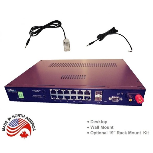 [WS3-14-600-DC] Netonix WS3-14-600-DC 14-Port Managed POE Switch, DC 600 Watt SFP+