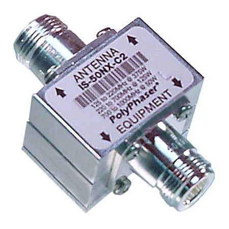[IS-50NX-C0] PolyPhaser IS-50NX-C0 Type N F/F RF Surge Protector 1.5–700 MHz DC Block
