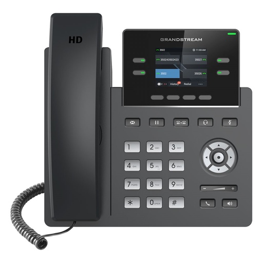 [GRP2612P] Grandstream GRP2612P 4 Lines, 2 SIP Accounts PoE 2.4" Display