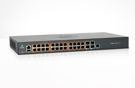 [MX-EX1028PxA-0 &gt; EX1000ANZ24] Cambium Networks MX-EX1028PXA-0 cnMatrix EX1028-P, Intelligent Ethernet PoE Switch, 24 1G and 4 1Gbps SFP fiber ports